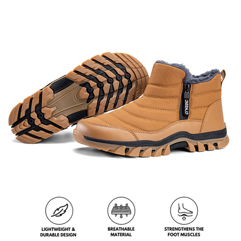 Men Warm Cotton Shoes Snow Boots Hiking Outdoor Non-slip & Waterproof Winter Shoes