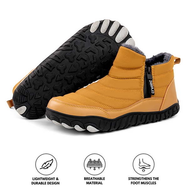 Men Thickened Warm Outdoor Leisure Side Zip Snow Boots Non-slip & Waterproof Winter Barefoot Shoes