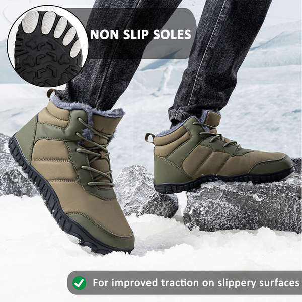 Männer Outdoor-Baumwollschuhe warme Schneestiefel nicht rutsch und wasserdichte Winter barfuß Schuhe