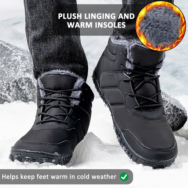 Männer Outdoor-Baumwollschuhe warme Schneestiefel nicht rutsch und wasserdichte Winter barfuß Schuhe