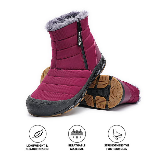 High Top Side Reißverschlussschnee Stiefel Outdoor Sport Freizeit Walking Wanderwanderung nicht rutschfestes und wasserdichtes Winter Barfußschuh (Unisex)