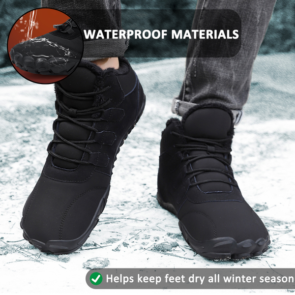 Outdoor Winter Snow Boots Barefoot Thickened Warm Hiking Shoes Footwear Non-slip & Waterproof Winter Barefoot Shoe (Unisex)