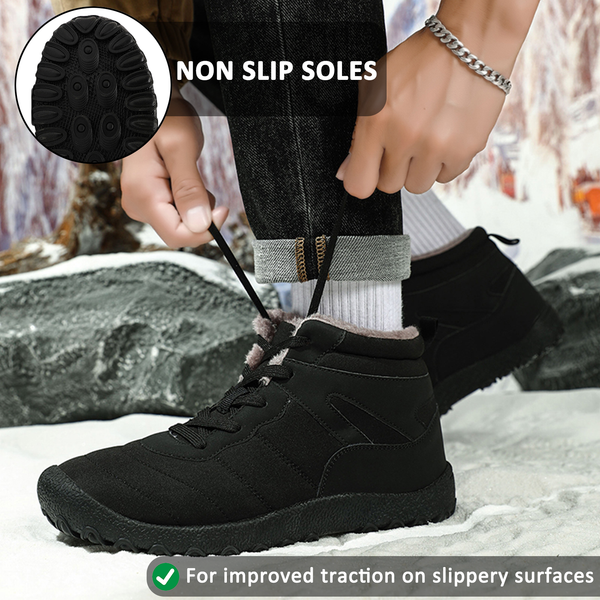 Men's Snow Boots Cold-Proof Straps Winter Shoes Hiking Shoes Footwear Non-slip & Waterproof Winter Barefoot Shoe