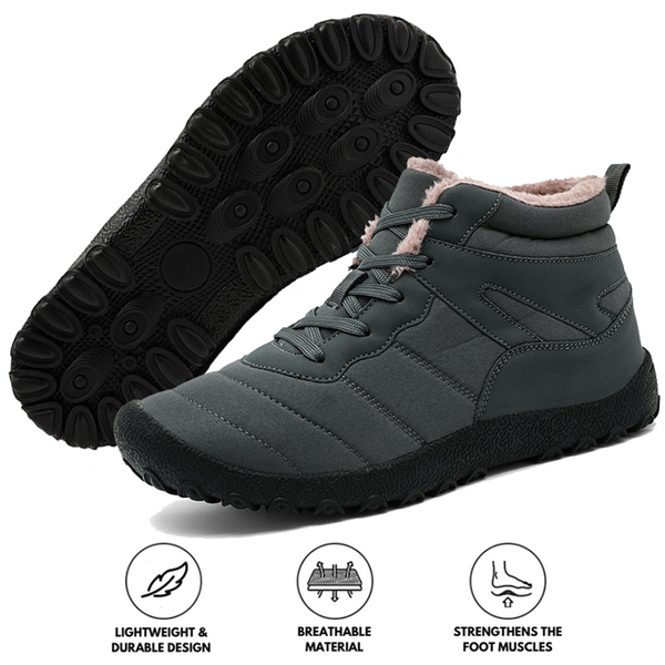 Men's Snow Boots Cold-Proof Straps Winter Shoes Hiking Shoes Footwear Non-slip & Waterproof Winter Barefoot Shoe