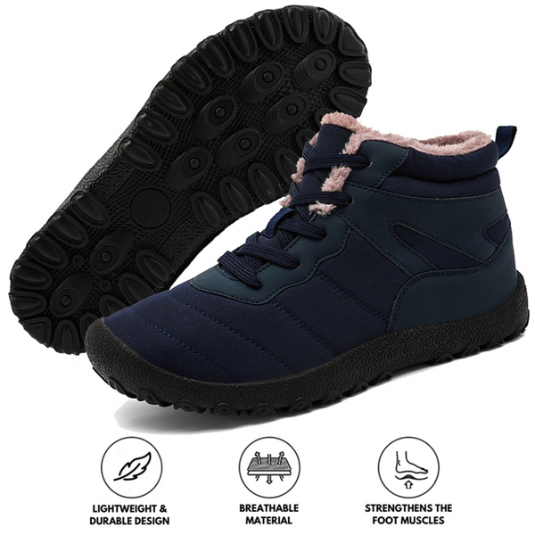 Men's Snow Boots Cold-Proof Straps Winter Shoes Hiking Shoes Footwear Non-slip & Waterproof Winter Barefoot Shoe