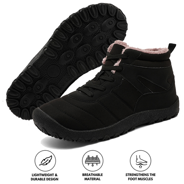 Men's Snow Boots Cold-Proof Straps Winter Shoes Hiking Shoes Footwear Non-slip & Waterproof Winter Barefoot Shoe