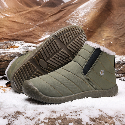 Les chaussures de neige d'hiver pour hommes glissent sur les bottines anti-glissement étanche résistantes aux baskets extérieures doublées