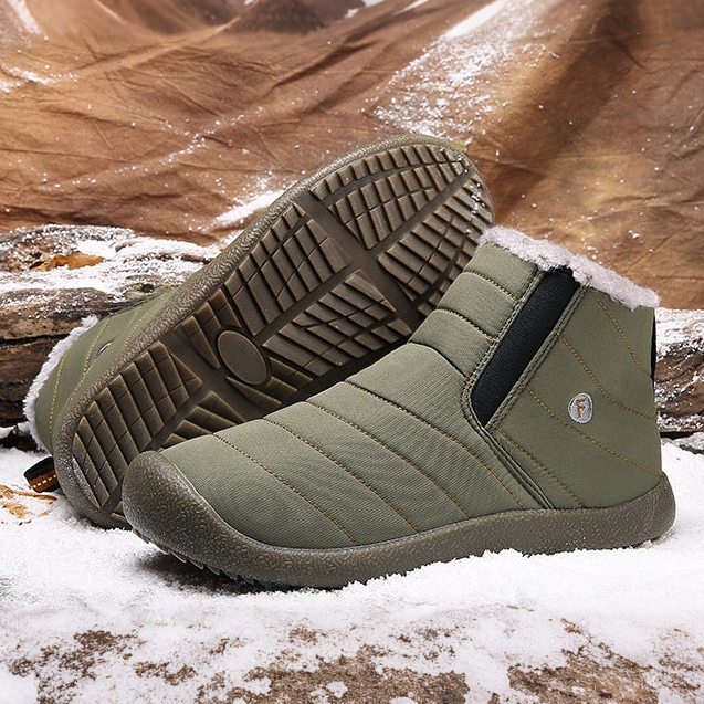 Les chaussures de neige d'hiver pour hommes glissent sur les bottines anti-glissement étanche résistantes aux baskets extérieures doublées