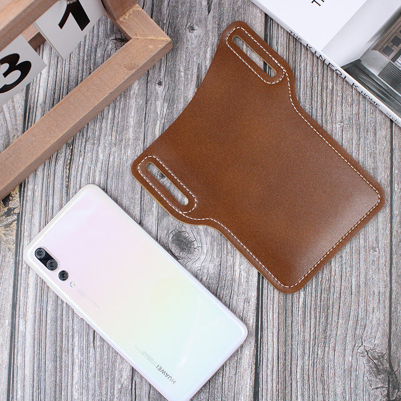 Genuine Leather Waist Bag for Men Belt Bag Packs Cell Phone Purse