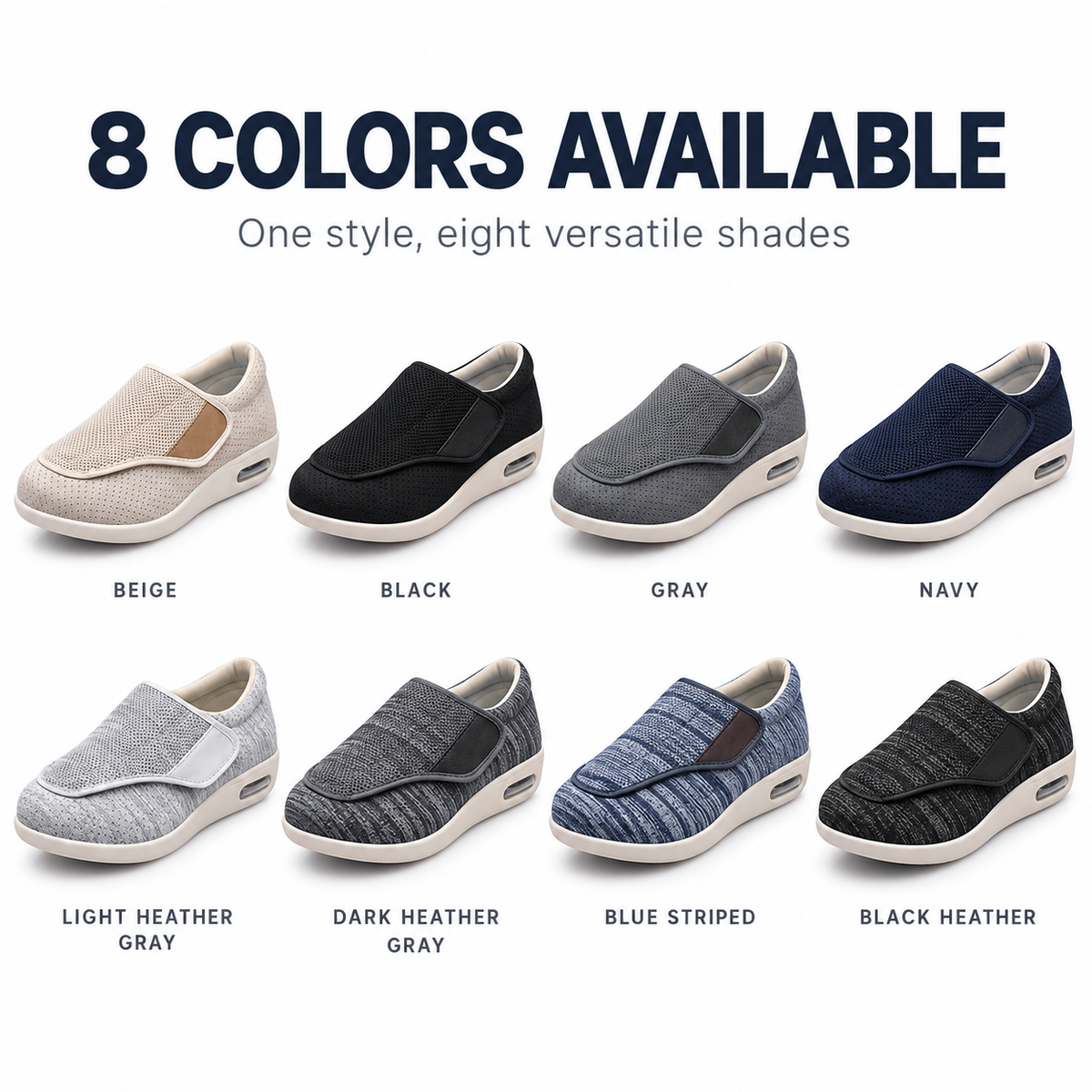 KAEGREEL FlexEase Pro – Wide Fit Arch Support Adjustable Walking Shoes