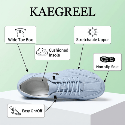 Scarpe da bagno in pelle scamosciata in pelle in pelle in pelle in velcro da donna Sneaker casual in pelle impermeabile