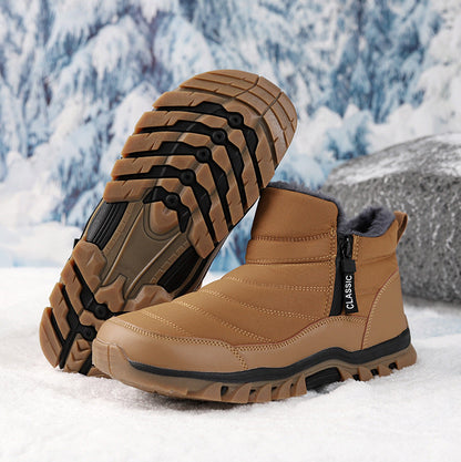 Men Warm Cotton Shoes Snow Boots Hiking Outdoor Non-slip & Waterproof Winter Shoes