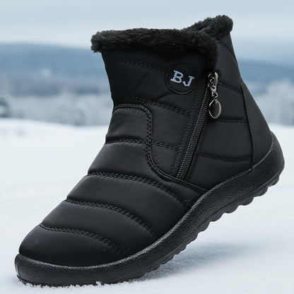 Damen Winter-Schneeschuhe aus dicker, plüschiger, wasserdichter Baumwolle
