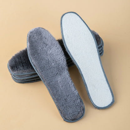 Extra thick and soft rabbit fur insoles for warmth.