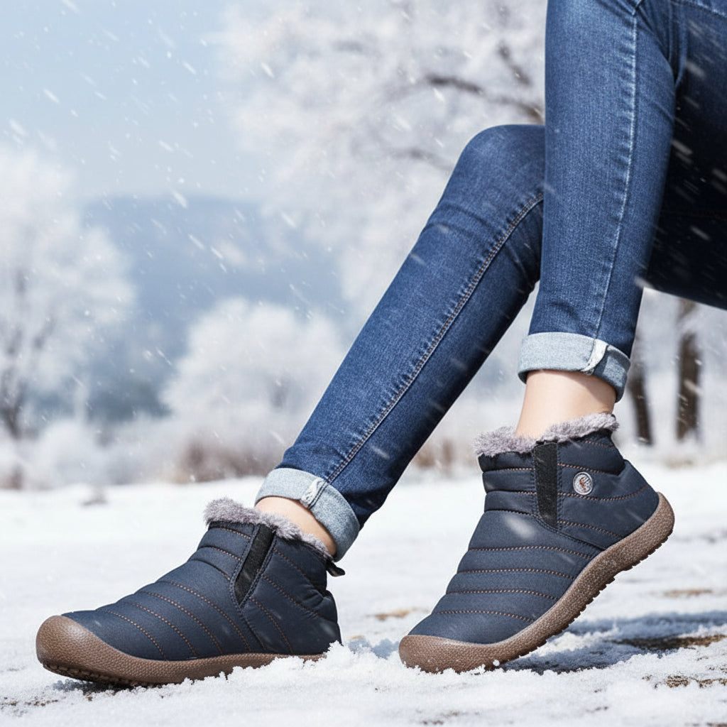 Kaegreel Unisex Waterproof Warm Plush Lined Outdoor Snow Ankle Boots