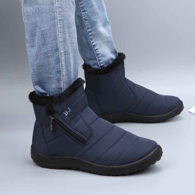 Damen Winter-Schneeschuhe aus dicker, plüschiger, wasserdichter Baumwolle