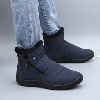 Damen Winter-Schneeschuhe aus dicker, plüschiger, wasserdichter Baumwolle