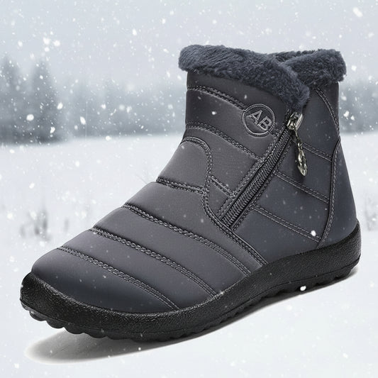 Women Winter Snow Boots Ankle Short Boots Slip On Waterproof Outdoor Women Ankle Boots Fur Lined Warm Shoes