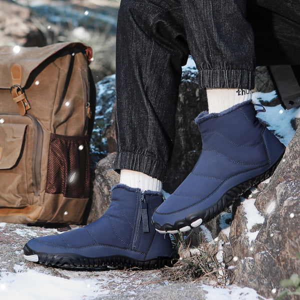 Botas de nieve Invierno calientes al aire libre zapatos informales de senderismo para usar zapatillas de invierno sin deslizamiento resistentes e impermeables (unisex)