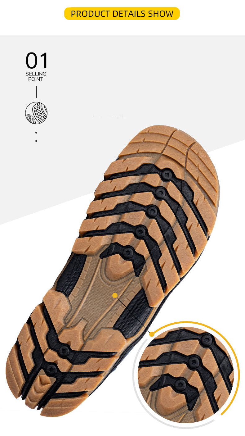 Männer warme Baumwollschuhe Schneeschuhe im Freien ohne Schlupf und wasserdichte Winterschuhe wandern