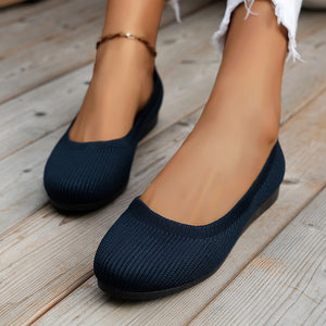 Women Spring Round Toe Flat Single Shoes Moccasins Sports Casual Shoes