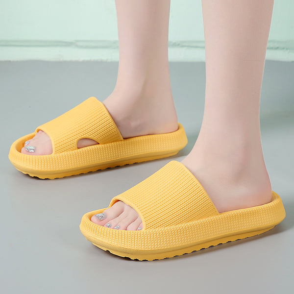 Men Women Home Slippers Thick-sole Soft Feeling Non-slip Couples Sandals (Unisex)