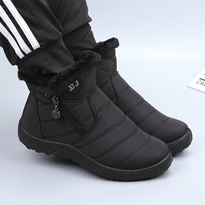 Bottes d'hiver pour femmes imperméables Bottes de neige recouvertes de chauves