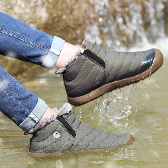 Kaegreel Unisex Waterproof Warm Plush Lined Outdoor Snow Ankle Boots