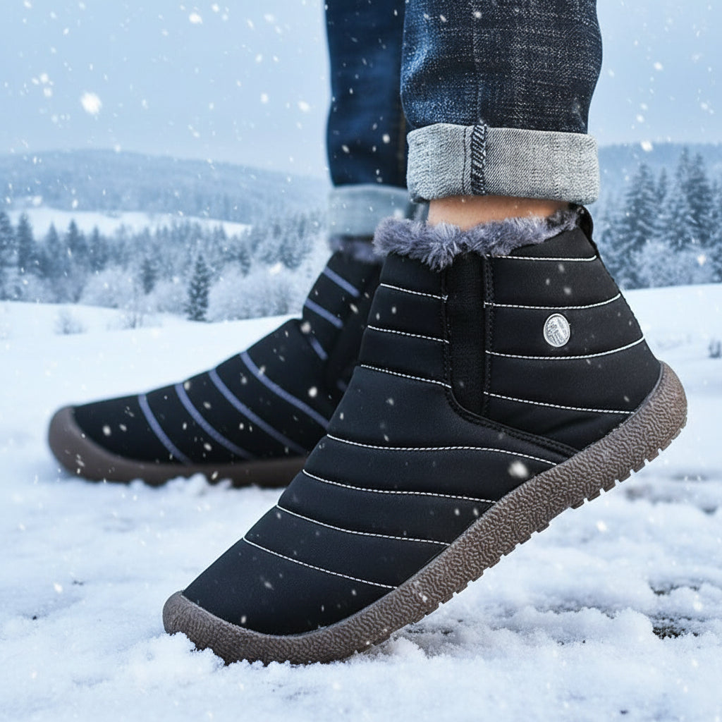 Kaegreel Unisex Waterproof Warm Plush Lined Outdoor Snow Ankle Boots