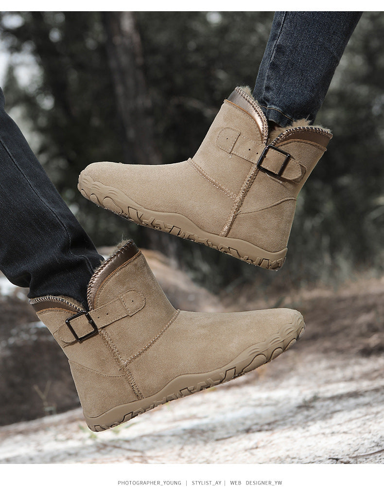 KAEGREEL WarmEase Pro™ – Wide Fit Suede Easy-On Winter Boots