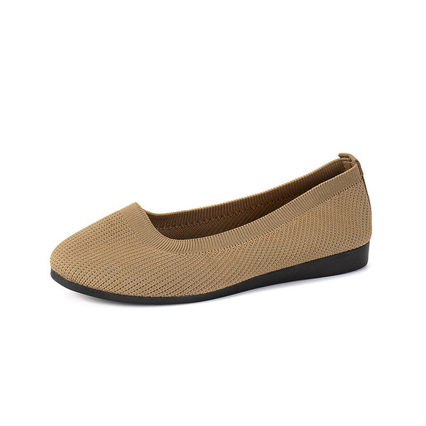 Women Spring Round Toe Flat Single Shoes Moccasins Sports Casual Shoes