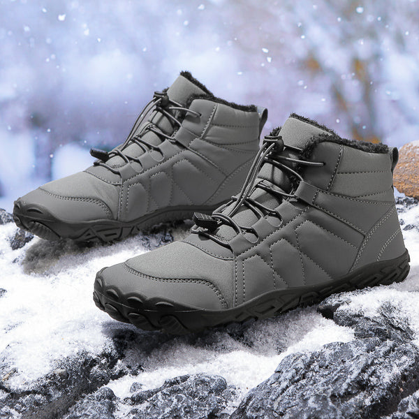 Outdoor Thickened Cotton Shoes Snow Boots Non-slip & Waterproof Winter Barefoot Shoe (Unisex)