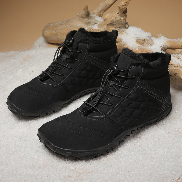 Hiking Warm Mid-Cut Wear-Resistant Boots Outdoor Non-slip & Waterproof Winter Barefoot Shoe (Unisex)