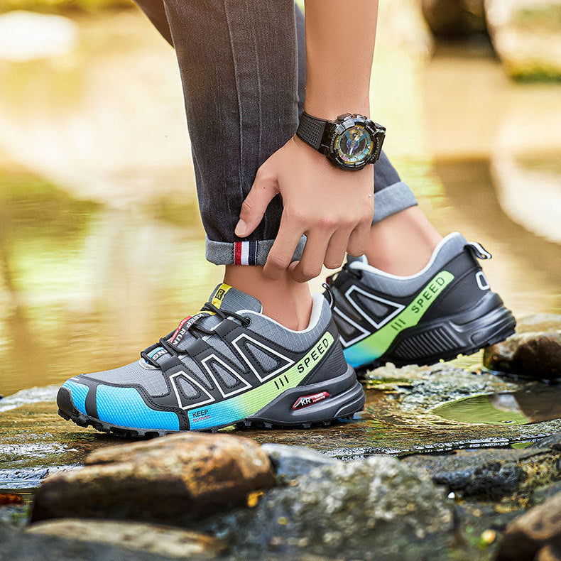 2025 春季新款登山鞋户外鞋男超轻便透气减震越野徒步鞋骑行鞋男子