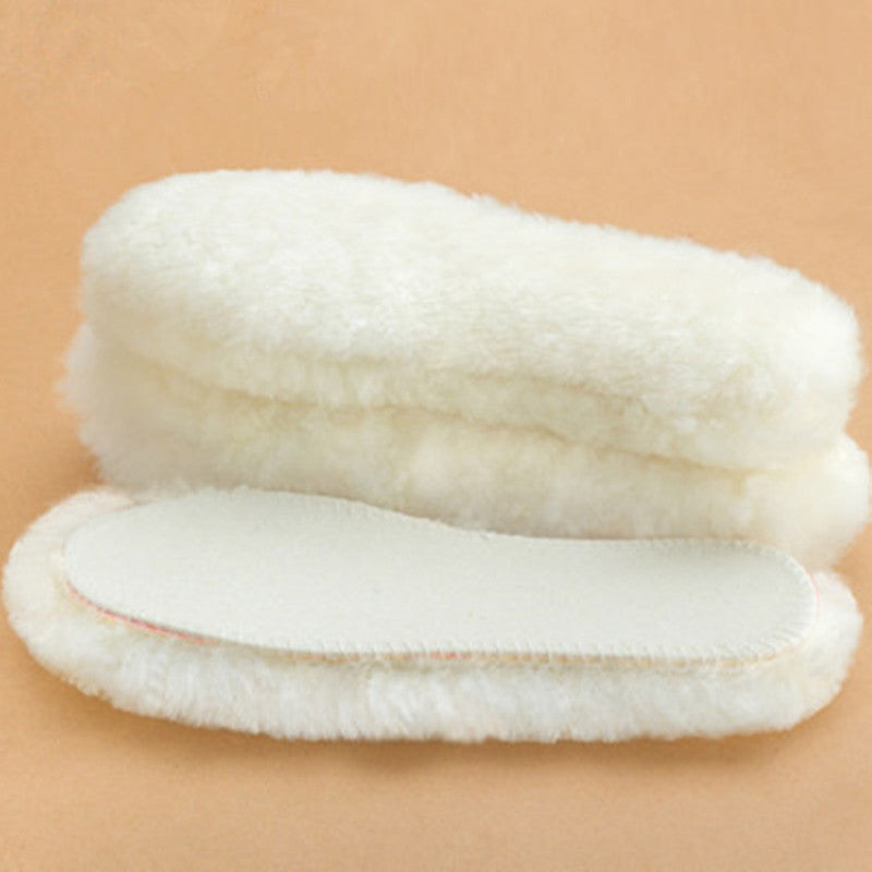 Extra Thick Lambswool Insoles, with Natural Latex Underside, Warming Sheep Wool Soles, Soft Winter Soles