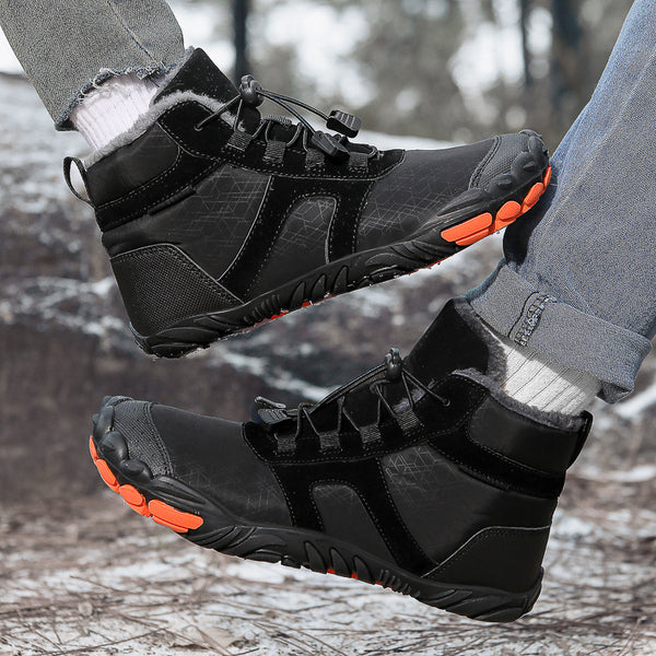 Warm im Freien flexible faltfeste resistente Schneestiefel nicht rutschfeste und wasserdichte Winterbarfußschuh (Unisex)