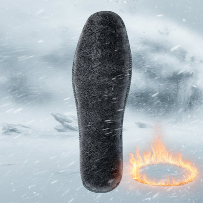 Extra thick and soft rabbit fur insoles for warmth.