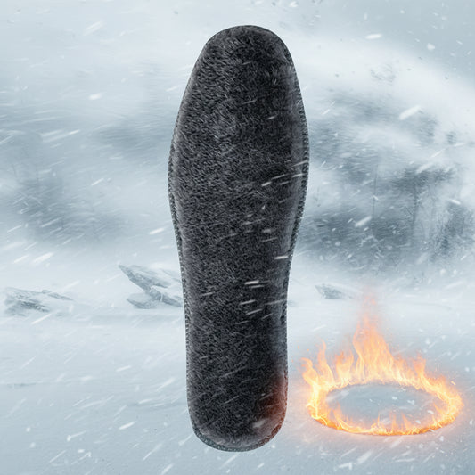 Extra thick and soft rabbit fur insoles for warmth.