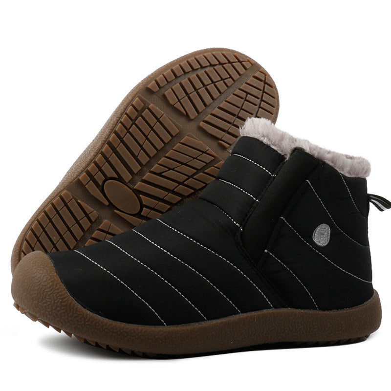 Les chaussures de neige d'hiver pour hommes glissent sur les bottines anti-glissement étanche résistantes aux baskets extérieures doublées