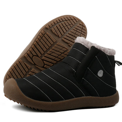 Les chaussures de neige d'hiver pour hommes glissent sur les bottines anti-glissement étanche résistantes aux baskets extérieures doublées