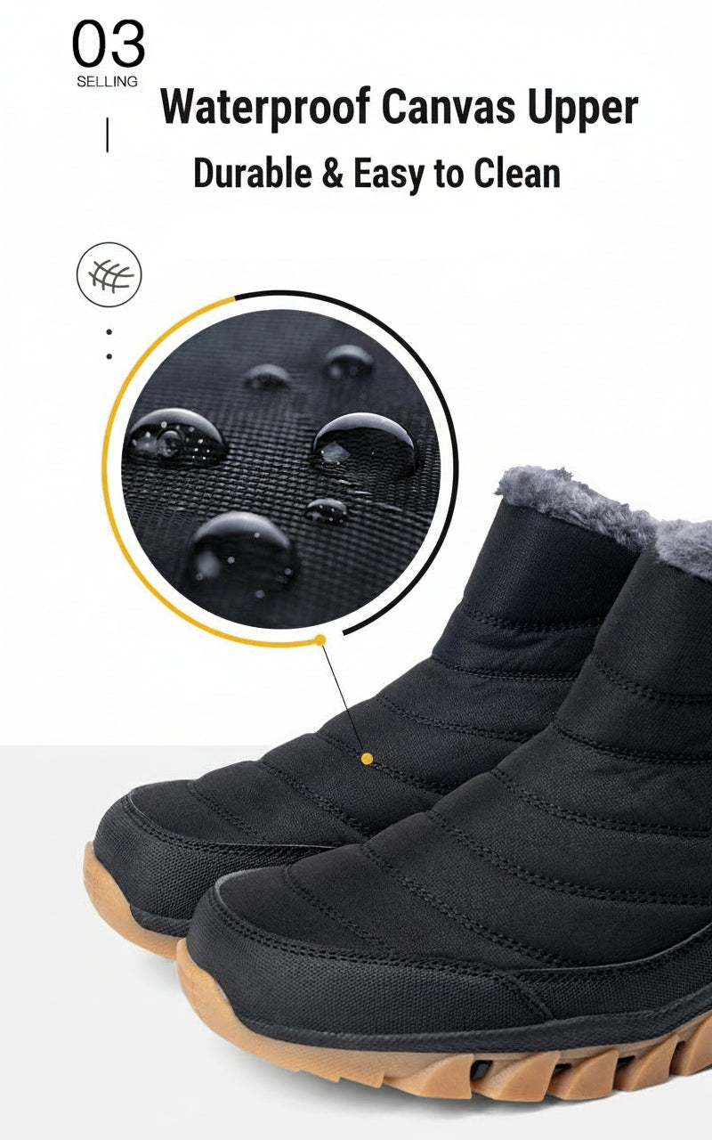 Männer warme Baumwollschuhe Schneeschuhe im Freien ohne Schlupf und wasserdichte Winterschuhe wandern