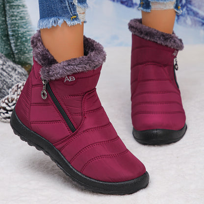 Donne inverno stivali da neve stivali corti stivali su stivali da donna all'aperto impermeabili scarpe calde foderate