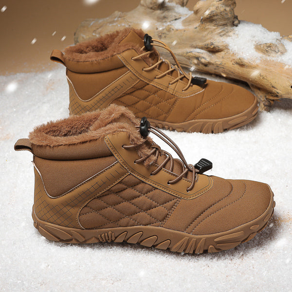 Hiking Warm Mid-Cut Wear-Resistant Boots Outdoor Non-slip & Waterproof Winter Barefoot Shoe (Unisex)