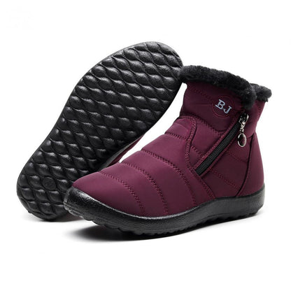 Women winter snowshoes thick plush waterproof cotton shoes