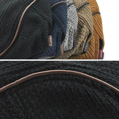 Cappellino da uomo con tappo piatto con tappo imbottito con tappi a berretto caldo Cappello per visiera all'aperto Cappello in avanti