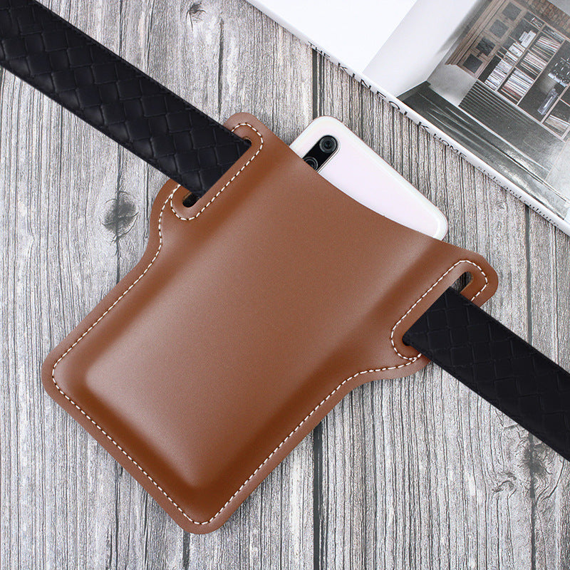 Genuine Leather Waist Bag for Men Belt Bag Packs Cell Phone Purse