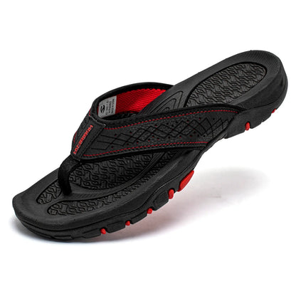 Men Sandals Leather Sport Flip Flops Comfort Casual Outdoor