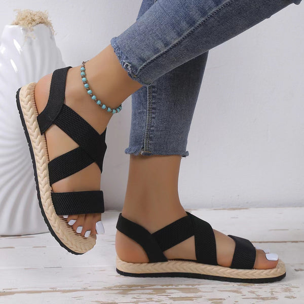 kaegreel elastic band sandals 31561 black