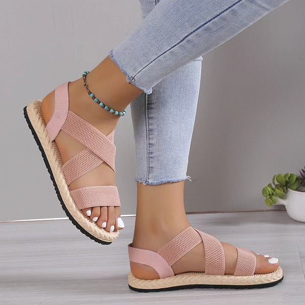 kaegreel elastic band sandals 31561 pure pink