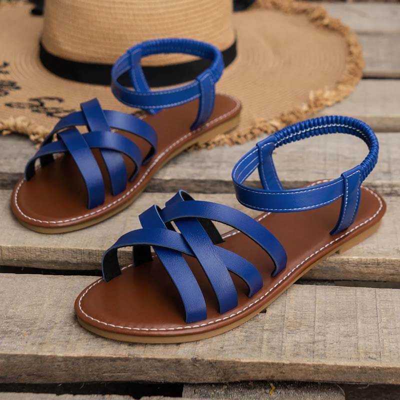 Women Breathable Beach Elastic Cross Strap Outdoor Sandals